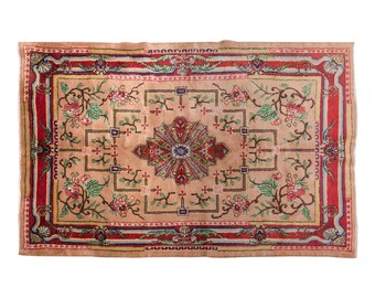 Area Rug, Turkish Rug, Vintage Rug, 5.4 x 8.5 feet, Oushak Rug, Antique Rug, Oriental Rug, Handmade Rug, Decorative Rug, Muted Rug, Old Rug