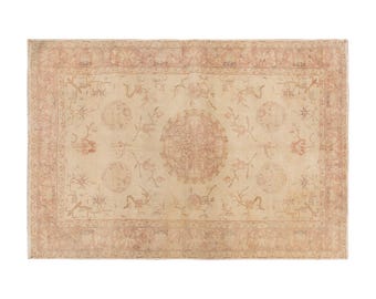 Turkish Rug", Vintage Rug, Area Ru 4 x  6'7 feet, Oushak Rug, Antique Rug, Oriental Rug, Handmade Rug, Decorative Rug, Muted Rug, Old Rug