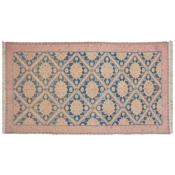 幾何学模様 ラグ トライバル カフカス地方 キリム ビンテージ