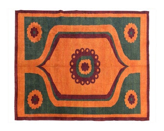 Turkish Rug, Vintage Rug, Area Rug, 6.9 x 10.0 feet, Oushak Rug, Antique Rug, Oriental Rug, Handmade Rug, Decorative Rug, Large Rug, Old Rug
