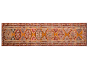 60+ Year Old One-of-a-Kind  Kurdish Herki Runner 91x327 cm / 3x10.7 ft | Vintage Hallway Rug