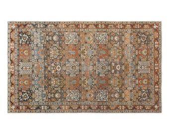 Vintage Turkish Oushak Rug – 60+ Years Old – Handwoven Wool Area Rug – 152 x 260 cm / 5.0 x 8.5 ft – Antique Carpet – One of a Kind Piece
