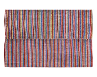 Stripe Kilim Rug, 198x295cm , Cotton&Wool Turkish Kilim Rug, Minimalist Kilim Rug, Striped Turkish Rug, Striped Kilim Rug 6'6 x 9'8 feet