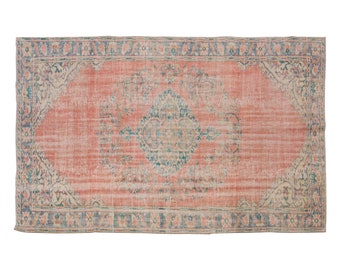 Large Rug", Area Rug, Turkish Rug, Vintage Rug, 6.2 x 10 feet, Antique Rug, Oriental Rug, Handmade Rug, Decorative Rug, Oushak Rug, Old Rug