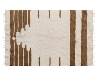 Vintage 60–70 Yr Siirt Blanket Kilim Rug – Handwoven 100% Wool, Anatolian Nomadic Design – 80x125 cm / 2'7"x4'1" – Ethnic & Bohemian Accent