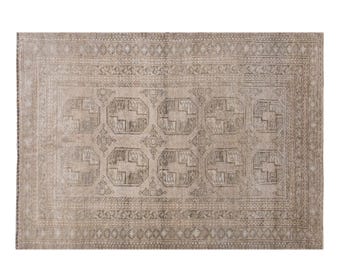 Vintage Turkish Oushak Rug 127 x 185 cm | 4.2 x 6.1 ft Antique Anatolian Wool Rug | Boho Area Carpet