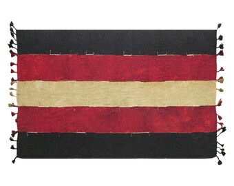 Vintage Turkish Kilim Rug, 7.1 x 13 ft, 215 x 385 cm, Handwoven Wool Kilim Rug