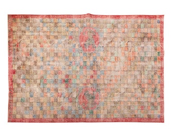 Vintage Rug, Area Rug, Turkish Rug, 5.10 x 9.9 feet, Oushak Rug, Antique Rug, Oriental Rug, Handmade Rug, Decorative Rug, Large Rug, Old Rug