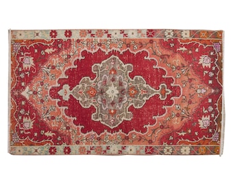 Area Rug, "Turkish Rug, Vintage Rug, 3.4 x 6.2 feet, Oushak Rug, Antique Rug, Oriental Rug, Handmade Rug, Decorative Rug, Muted Rug, Old Rug