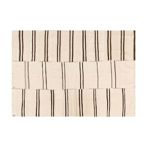 Minimalist Modern Kilim Rug,Striped Turkish Rug,Striped Kilim Rug 6'5 x 8'3 ft,Stripe Kilim Rug, 197 x 252 cm,Striped Design
