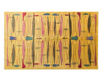 Handmade Oushak Rug 166x270 cm, Vintage Turkish Rug 5'5" x 8'10", 60+ Years Old Antique Wool Rug, Area Rug
