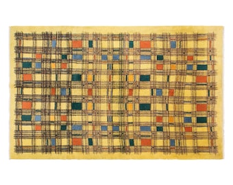 Modern Turkish Area Rug, 6.8x9.8 ft, 208x300 cm, Handmade Geometric Wool Rug