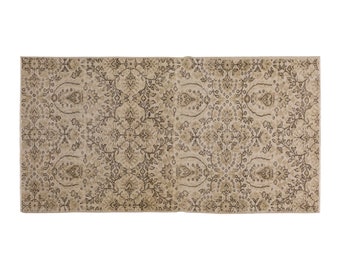 Area Rug, Turkish Rug, Vintage Rug, 3.3 x 6.5 feet, Oushak Rug, Antique Rug, Oriental Rug, Handmade Rug, Decorative Rug, Muted Rug,Old Rug