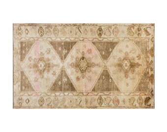 4x7 rug,4'3 x 7'3 rug, Turkish Rug, Vintage Rug, Area Rug, 4'3 x 7'3 feet, Oushak Rug, Antique Rug, Oversized Rug, Large Rug, Old Rug