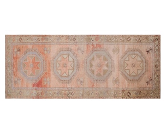 One-of-a-Kind Vintage Turkish Oushak Runner 145x390 cm (4.8x12.8 ft) | 60+ Years Old
