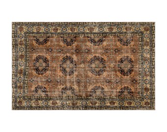 6x9 rug, 6 x 9'3 rug, Turkish Rug, Vintage Rug, Area Rug, 6 x 9'3 feet, Oushak Rug, Antique Rug, Oversized Rug, Large Rug, Old Rug