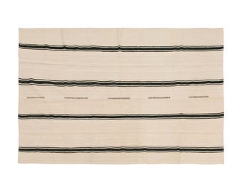 Striped Design Turkish Kilim Rug,Stripe Kilim Rug 165 x 245cm,Minimalist Modern Kilim Rug,Striped Turkish Rug,Striped Kilim Rug 5'5 x 8 ft