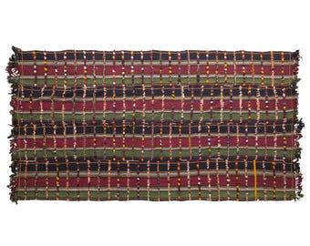 Vintage Turkish Kilim Rug, 6.6 x 13 ft, 200 x 410 cm, Handwoven Wool Kilim Rug