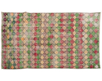 Small Rug, 3'1 x 5'3 feet / 95 x 161 cm,Vintage Rug, Turkish Rug,Oushak rug,Small oushak Rug,Area Rug,Shabby Rug, Small Area Rug