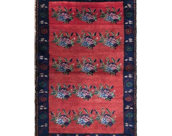 Vintage Turkish Prayer Rug, 2.8x4.3 ft, 86x130 cm, Handmade Anatolian Wool Rug