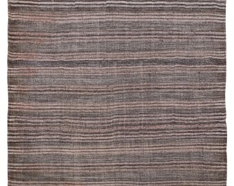 6'10x7'5 feet /208x226 cm, Turkish Kilim Rug,Vintage Kilim Rug,Goat Hair Minimalist Modern Kilim Rug,Oushak Kilim Rug,Area Rug,Old Rug