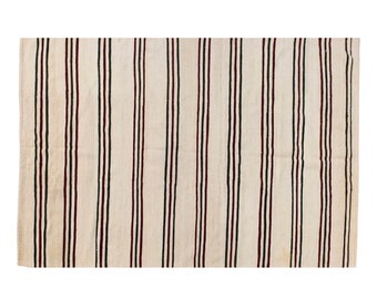 5x8 Stripe Kilim Rug, 152x248cm , Striped Design Turkish Kilim Rug, Minimalist Kilim Rug, Striped Turkish Rug, Striped Kilim Rug 5 x 8'2 ft