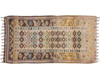 Area Rug, "Turkish Rug, Vintage Rug, 3.5 x 6.4 feet, Oushak Rug, Antique Rug, Oriental Rug, Handmade Rug, Decorative Rug, Muted Rug, Old Rug