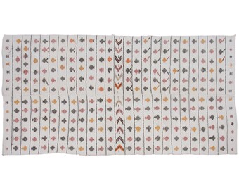Kilim Rug", Kilim, Striped Kilim Rug,Minimal Kilim Rug, Oushak Rug, Area Rug, Floor Rug, Minimalist Rug, 5'9 x 12'2 feet