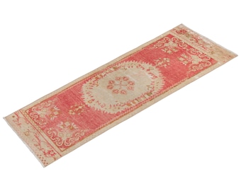 Runner Rug", Turkish Rug, Antique Rug, 2.2 x 6.7 feet, Oushak Rug, Vintage Rug, Oriental Rug, Handmade Rug, Hallway Rug", Kitchen Rug