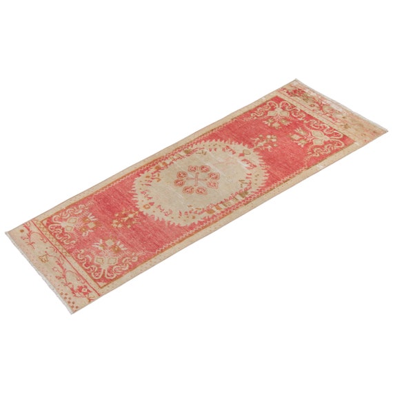 ランナーラグ」、トルコラグ、アンティークラグ、2.2 x 6.7 フィート