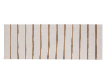 5'1x11'10 feet,Stripe Kilim Rug,154x360cm,Striped Design Turkish Kilim Rug Minimalist Modern Kilim Rug, Pale colors Striped Kilim Rug