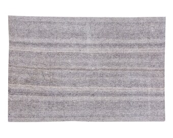 Minimalist Kilim Rug,Goat Hair Turkish Rug,Solid Kilim Rug 5'2 x 7'9 feet,Minimal Kilim Rug,158x235cm,Goat Hair Turkish Kilim Rug