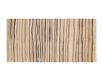 Striped Kilim Rug,Vintage Wool Rug,Striped Kilim Rug 4'5 x 10'2 feet,Stripe Kilim Rug,134 x 310 cm,Minimal Rug, Turkish Light Rug