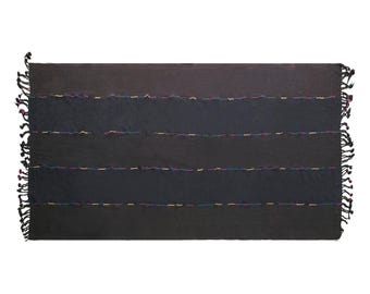 Vintage Turkish Kilim Rug, 6.6 x 15 ft, 200 x 470 cm, Handwoven Wool Kilim Rug