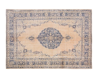 Vintage Turkish Rug 7'11x10'10 | 242x330 cm Wool Rug • Handwoven Boho Carpet • Large Anatolian Area Rug • 1960s Nomadic Decor
