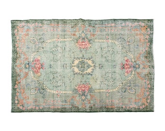 Large Rug, Area Rug, Turkish Rug, Vintage Rug, 4.11 x 8.3 feet, Antique Rug, Oriental Rug, Handmade Rug, Decorative Rug, Oushak Rug,Old Rug