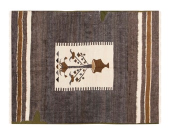 5x7, 4'9 x 6'6 ft, Siirt Blanket Kilim Rug, Siirt Blanket,Turkish Blanket Rug, Anatolian Blanket Rug, Siirt Blanket Rug, Ethnic Blanket Rug