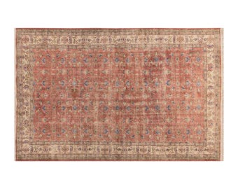 Turkish Rug, Vintage Rug, Area Rug, 5.9 x 9.6 feet, Oushak Rug, Antique Rug, Oriental Rug, Handmade Rug, Decorative Rug, Large Rug, Old Rug