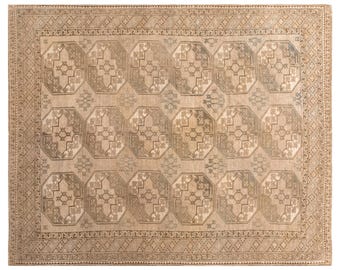 Authentic Vintage Anatolian Wool Rug 218x330 cm / 7.1x10.8 ft – 60+ Years Old Handwoven 1960s Turkish Nomadic Kilim, Bohemian Tribal Design