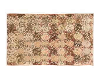 Turkish Rug, Vintage Rug, Area Rug, 4.1 x 6.9 feet, Oushak Rug, Antique Rug, Oriental Rug, Handmade Rug, Decorative Rug,Boho Rug,Old Rug