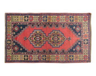 Chic" Rug,4 x 7'1 feet,  / 120 x 215 cm,Wonderful Turkish Rugs on Sale!FREE SHIPPING! Vintage Rug,Turkish Rug,Decorative Rug,Oushak Rug,Rug