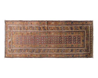 Vintage Turkish Runner Rug, 3.1x8.4 ft, 94x255 cm, Handwoven Wool Rug