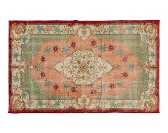 4x7 rug, 4.1 x 6.11 rug, Oushak Rug, Area Rug, Turkish Rug, Vintage Rug, 4.1 x 6.11 feet, Antique Rug, Oriental Rug, Handmade Rug, Old Rug