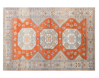 205x300 cm (6.7x9.8 ft) Vintage Oushak Rug | Turkish Wool Rug | 60+ Year Old