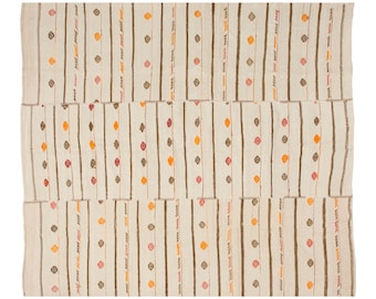 Stripe Kilim Rug, 276x304cm , Striped Design Turkish Kilim Rug, Minimalist Kilim Rug, Striped Turkish Rug, Striped Kilim Rug 9'1 x 10 ft