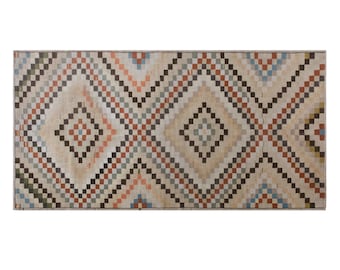 Handmade Turkish Rug 122x236 cm (4'0" x 7'9"), Vintage Oushak Wool, 60+ Years Old Antique Area Piece