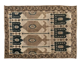 3x4 rug, 2.6 x 3.5 rug, Oushak Rug", Area Rug, Turkish Rug, Vintage Rug, 2.6 x 3.5 feet, Antique Rug, Oriental Rug, Handmade Rug