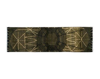 Antique Oushak Runner Rug 2'9" x 9'5" | 83 x 287 cm, Vintage Turkish Wool Rug, Handwoven Muted Runner, 1960s Hallway Rug