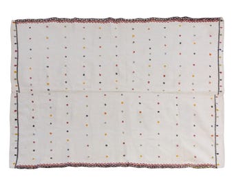 1960s Vintage Turkish Kilim Rug – 138 x 185 cm | 4'6" x 6'1" ft – Handwoven Wool Flatweave, Muted Stripes, Minimalist Boho Room Decor