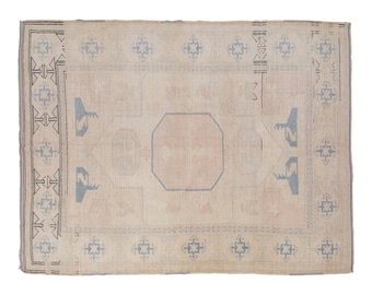 Vintage Rug, Area Rug, Turkish Rug, 6 x 9 feet, Oushak Rug, 182 x 272 cm Rug, Oriental Rug, Handmade Rug, Decorative Rug, Large Rug